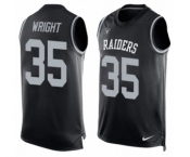 Men's Nike Oakland Raiders #35 Shareece Wright Limited Black Player Name & Number Tank Top NFL Jersey