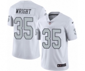 Men's Nike Oakland Raiders #35 Shareece Wright Limited White Rush Vapor Untouchable NFL Jersey