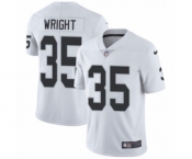 Men's Nike Oakland Raiders #35 Shareece Wright White Vapor Untouchable Limited Player NFL Jersey
