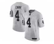Men's Nike Oakland Raiders #4 Derek Carr Limited Gray Gridiron II NFL Jersey