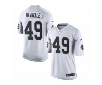 Men's Nike Oakland Raiders #49 Jamize Olawale Limited White NFL Jersey