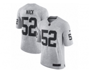 Men's Nike Oakland Raiders #52 Khalil Mack Limited Gray Gridiron II NFL Jersey