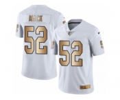 Men's Nike Oakland Raiders #52 Khalil Mack Limited White Gold Rush NFL Jersey