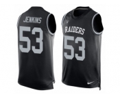 Men's Nike Oakland Raiders #53 Jelani Jenkins Limited Black Player Name & Number Tank Top NFL Jersey