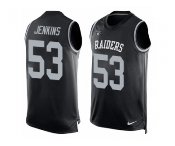 Men's Nike Oakland Raiders #53 Jelani Jenkins Limited Black Player Name & Number Tank Top NFL Jersey