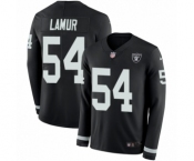 Men's Nike Oakland Raiders #54 Emmanuel Lamur Limited Black Therma Long Sleeve NFL Jersey
