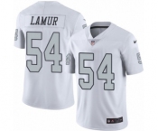 Men's Nike Oakland Raiders #54 Emmanuel Lamur Limited White Rush Vapor Untouchable NFL Jersey