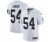 Men's Nike Oakland Raiders #54 Emmanuel Lamur White Vapor Untouchable Limited Player NFL Jersey