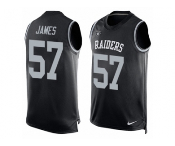 Men's Nike Oakland Raiders #57 Cory James Limited Black Player Name & Number Tank Top NFL Jersey