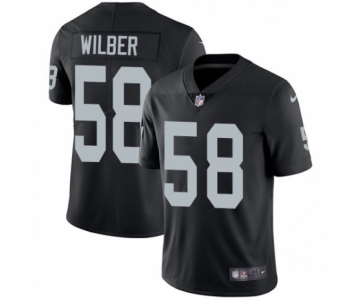 Men's Nike Oakland Raiders #58 Kyle Wilber Black Team Color Vapor Untouchable Limited Player NFL Jersey