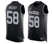 Men's Nike Oakland Raiders #58 Kyle Wilber Limited Black Player Name & Number Tank Top NFL Jersey