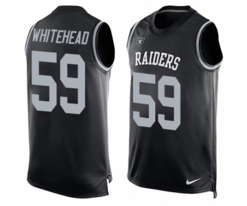 Men's Nike Oakland Raiders #59 Tahir Whitehead Limited Black Player Name & Number Tank Top NFL Jersey