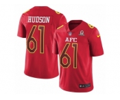 Men's Nike Oakland Raiders #61 Rodney Hudson Limited Red 2017 Pro Bowl NFL Jersey