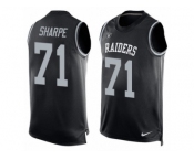 Men's Nike Oakland Raiders #71 David Sharpe Limited Black Player Name & Number Tank Top NFL Jersey