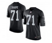 Men's Nike Oakland Raiders #71 David Sharpe Limited Black Team Color NFL Jersey