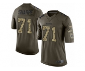 Men's Nike Oakland Raiders #71 David Sharpe Limited Green Salute to Service NFL Jersey
