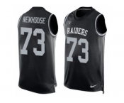 Men's Nike Oakland Raiders #73 Marshall Newhouse Limited Black Player Name & Number Tank Top NFL Jersey