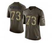 Men's Nike Oakland Raiders #73 Marshall Newhouse Limited Green Salute to Service NFL Jersey