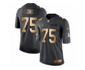 Men's Nike Oakland Raiders #75 Howie Long Limited Black Gold Salute to Service NFL Jersey