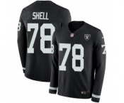 Men's Nike Oakland Raiders #78 Art Shell Limited Black Therma Long Sleeve NFL Jersey
