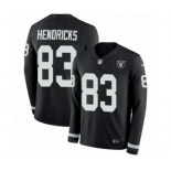 Men's Nike Oakland Raiders #83 Ted Hendricks Limited Black Therma Long Sleeve NFL Jersey
