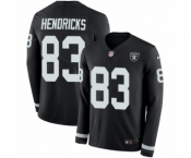 Men's Nike Oakland Raiders #83 Ted Hendricks Limited Black Therma Long Sleeve NFL Jersey
