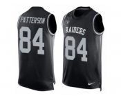 Men's Nike Oakland Raiders #84 Cordarrelle Patterson Limited Black Player Name & Number Tank Top NFL Jersey