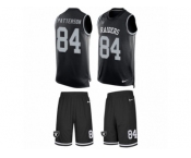 Men's Nike Oakland Raiders #84 Cordarrelle Patterson Limited Black Tank Top Suit NFL Jersey