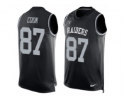 Men's Nike Oakland Raiders #87 Jared Cook Limited Black Player Name & Number Tank Top NFL Jersey