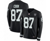 Men's Nike Oakland Raiders #87 Jared Cook Limited Black Therma Long Sleeve NFL Jersey