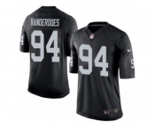 Men's Nike Oakland Raiders #94 Eddie Vanderdoes Limited Black Team Color NFL Jersey