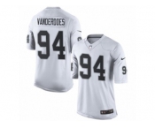 Men's Nike Oakland Raiders #94 Eddie Vanderdoes Limited White NFL Jersey