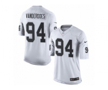 Men's Nike Oakland Raiders #94 Eddie Vanderdoes Limited White NFL Jersey