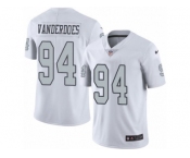 Men's Nike Oakland Raiders #94 Eddie Vanderdoes Limited White Rush NFL Jersey