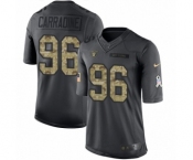 Men's Nike Oakland Raiders #96 Cornellius Carradine Limited Black 2016 Salute to Service NFL Jersey