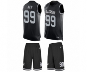 Men's Nike Oakland Raiders #99 Arden Key Limited Black Tank Top Suit NFL Jersey