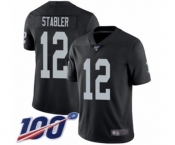 Men's Oakland Raiders #12 Kenny Stabler Black Team Color Vapor Untouchable Limited Player 100th Season Football Jersey Men's Oakland Raiders #12 Kenny Stabler Black Team Color Vapor Untouchable Limited Player 100th Season Football Jersey