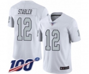 Men's Oakland Raiders #12 Kenny Stabler Limited White Rush Vapor Untouchable 100th Season Football Jersey Men's Oakland Raiders #12 Kenny Stabler Limited White Rush Vapor Untouchable 100th Season Football Jersey
