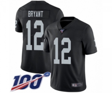 Men's Oakland Raiders #12 Martavis Bryant Black Team Color Vapor Untouchable Limited Player 100th Season Football Jersey