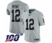 Men's Oakland Raiders #12 Martavis Bryant Limited Silver Inverted Legend 100th Season Football Jersey Men's Oakland Raiders #12 Martavis Bryant Limited Silver Inverted Legend 100th Season Football Jersey