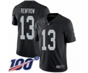 Men's Oakland Raiders #13 Hunter Renfrow Black Team Color Vapor Untouchable Limited Player 100th Season Football Jersey Men's Oakland Raiders #13 Hunter Renfrow Black Team Color Vapor Untouchable Limited Player 100th Season Football Jersey