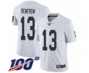 Men's Oakland Raiders #13 Hunter Renfrow White Vapor Untouchable Limited Player 100th Season Football Jersey Men's Oakland Raiders #13 Hunter Renfrow White Vapor Untouchable Limited Player 100th Season Football Jersey