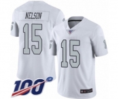 Men's Oakland Raiders #15 J. Nelson Limited White Rush Vapor Untouchable 100th Season Football Jersey Men's Oakland Raiders #15 J. Nelson Limited White Rush Vapor Untouchable 100th Season Football Jersey