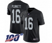 Men's Oakland Raiders #16 Jim Plunkett Black Team Color Vapor Untouchable Limited Player 100th Season Football Jersey Men's Oakland Raiders #16 Jim Plunkett Black Team Color Vapor Untouchable Limited Player 100th Season Football Jersey