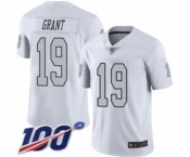 Men's Oakland Raiders #19 Ryan Grant Limited White Rush Vapor Untouchable 100th Season Football Jersey Men's Oakland Raiders #19 Ryan Grant Limited White Rush Vapor Untouchable 100th Season Football Jersey