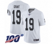 Men's Oakland Raiders #19 Ryan Grant White Vapor Untouchable Limited Player 100th Season Football Jersey Men's Oakland Raiders #19 Ryan Grant White Vapor Untouchable Limited Player 100th Season Football Jersey
