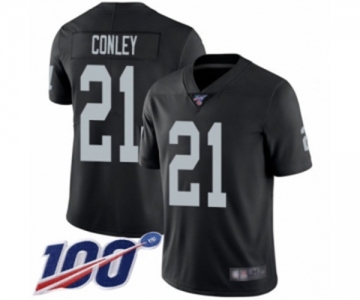 Men's Oakland Raiders #21 Gareon Conley Black Team Color Vapor Untouchable Limited Player 100th Season Football Jersey