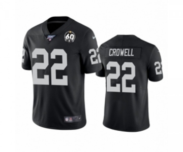 Men's Oakland Raiders #22 Isaiah Crowell Black 60th Anniversary Vapor Untouchable Limited Player 100th Season Football Jersey