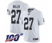 Men's Oakland Raiders #27 Trayvon Mullen White Vapor Untouchable Limited Player 100th Season Football Jersey