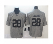 Men's Oakland Raiders #28 Josh Jacobs Limited Gray Rush Gridiron Football Jersey Men's Oakland Raiders #28 Josh Jacobs Limited Gray Rush Gridiron Football Jersey